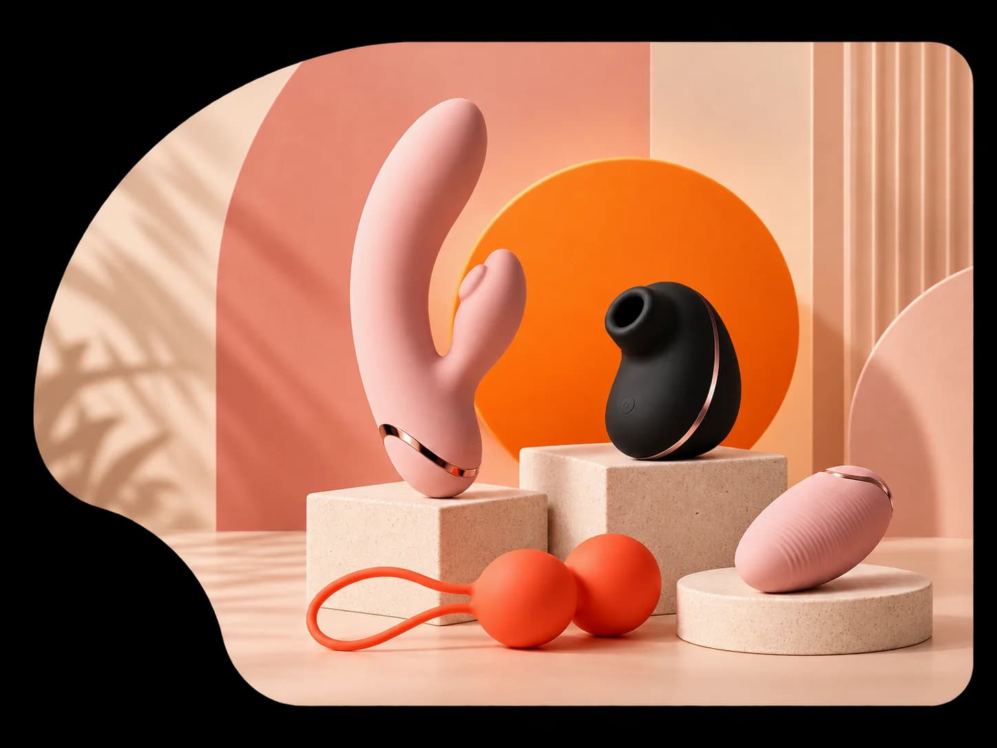 Premium adult wellness products including vibrators, kegel balls, and air-pulse toys