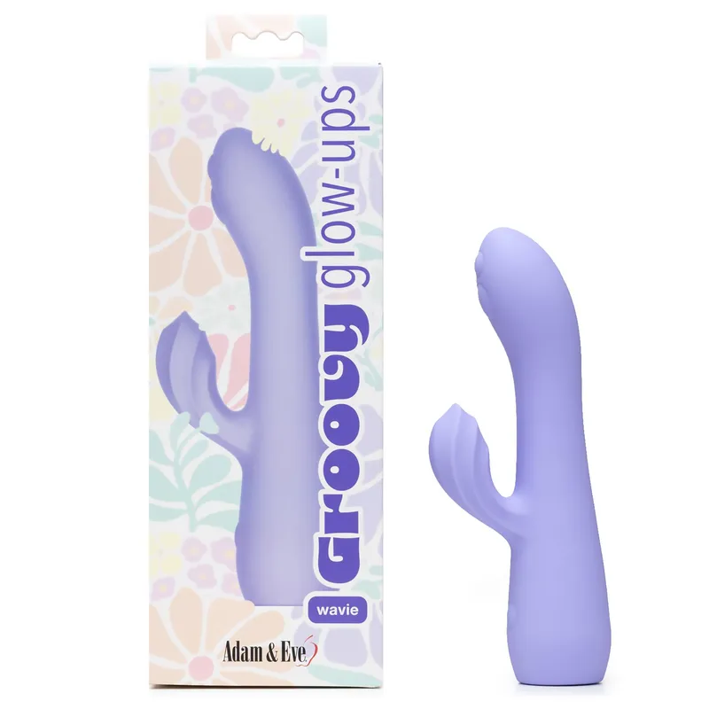 Adam & Eve Groovy Glow Ups Wavie Dual Stimulating Vibrator - image 1
